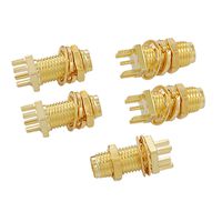 Uxcell a11053100ux0301 Female RF Coaxial Connector Straight (Pack of 5)