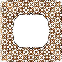 Boston International 8 Count Turkey Square Plate, 10", Brown