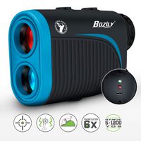 Bozily Golf Rangefinder, 6X Rechargeable Laser Range Finder 1200 Yards with Slope Adjustment, Flag-Lock, Slope ON/Off, 4 Scan Mode, Continuous Scan Support - Tournament Legal Golf Rangefinder