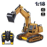 Meet&sunshine 2.4G 1:18 RC Truck 8 Channel Full Functional Remote Control Excavator Construction Tractor Engineering R/C Car for Kids Toys Birthday Gifts
