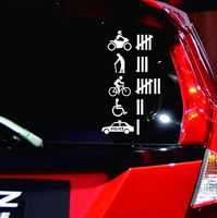 AmerStar DIY Car Auto Car Body Sticker Side Decal Stripe Decals SUV Vinyl Graphic (Traffic（White）)