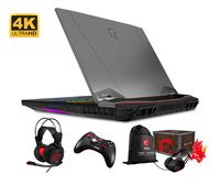 MSI GT76 Titan DT-039 Laptop (Intel i9-9900K 8-Core, 128GB RAM, 2TB PCIe SSD, NVIDIA RTX 2080, 17.3" 4K UHD (3840x2160), Bluetooth, Webcam, Win 10 Pro) with Loot Box, Gaming Controller, Headset