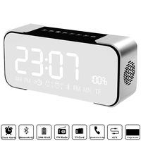 Bluetooth Speakers,HAMAXA Portable Wireless Stereo Speaker with Built-in Micrphone,Hands-Free,FM Radio,LED Alarm Clock,Two Subwoofer Enhanced Bass Hi-Fi Surround for iPhone iPad Samsung Tablet PC Home