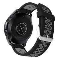 YOFUNTLE Compatible for Samsung Galaxy Watch 46mm Band,22mm Soft Silicone Sport Band Replacement Wrist Strap Adjustable Wristband for Samsung Galaxy Watch 46mm,Gear S3 Classic/Frontier (Black/Grey)