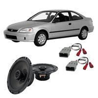 Compatible with Honda Civic 1996-2000 Front Door Factory Replacement Harmony HA-R65 Speakers New