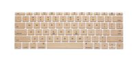 HQF [Keyboard Skin 12 Inch - Silicone Rubber Keyboard Cover Skin Stickers Protector for 12" New Apple MacBook 12-Inch with Retina Display 2015US Version(Champagne Gold)