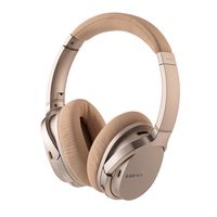Edifier W860NB Active Noise Cancelling Foldable Over-Ear Bluetooth Headphones with Mic, Smart Touch, 25 Hours of ANC Battery Life, Travel Case, and NFC Pairing - Gold