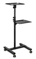 Mount-It! Mobile Projector Stand, Rolling Height Adjustable Laptop and Projector Presentation Cart and Trolley, Black