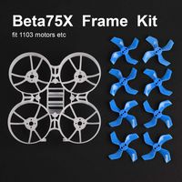 BETAFPV Beta75X 3S Whoop White Frame Kit with 2 Sets 40mm 4-Blade Props 1.5mm Shaft Blue for 75mm 3S Brushless Beta75X Whoop Drone