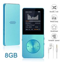 Mp3/Mp4 Player Widon 8GB Mp3 Music Player Built-in Speaker HiFi Shuffle A-B Playback Bookmark Variable Speed for Audio Books Metal Body FM Radio Voice Recorder Gift for Kids Language Learning