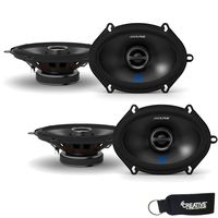 Alpine S-S57 5x7 (6x8) Speaker Bundle - Two Pairs of 5x7 (6x8) S-Series S-S57 2-Way Coaxial Speakers