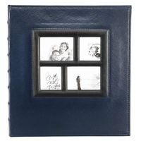 Artmag Photo Album 4x6 1000 Photos, Large Capacity Wedding Family Leather Cover Picture Albums Holds Horizontal and Vertical 4x6 Photos with Black Pages Blue