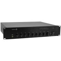 Dayton Audio DA240R 240W 2U Rack Mount Mixer-Amplifier 70V / 100V or 4 Ohm 3 Mic 2 Aux 1 Telephone