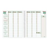 Blueline Duraglobe Weekly Planner-Sugarcane Based Paper English, 11-Inch X 8-1/2-Inch, (C225.F83T)