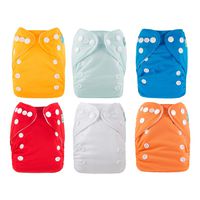ALVABABY Newborn Cloth Diapers Pocket for Less Than 12pounds Cloth Diaper Nappy 6pcs + 12 Inserts 6SVB03