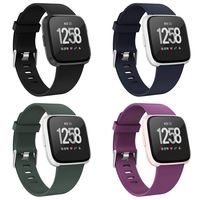 Recoppa Compatible with Fitbit Versa Bands for Women Men Large Small, Adjustable Replacement Wristbands for Fitbit Versa/Versa 2/Versa Lite Edition/Versa Special Edition, 4 Pack