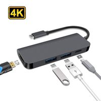 USB C Hub, Dxmart 4-in-1 USB C Adapter with 4K USB C to HDMI, USB 3.0 and 2.0 Ports for MacBook Pro 2016/2017/1818, ChromeBook, XPS, etc.