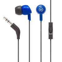 Wicked Audio Brawl Earbud Headphones w/Mic, (Deep Sea)