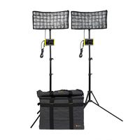 Ikan Kit with 2 X Canvas Bendable Bi-Color LED Panel Lights, Black (CB8-2PT-KIT)
