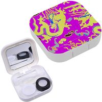 Portable Contact Lens Case Box Travel Kit Mirror + Bottle + Tweezers Container Holder [ This Traditionally Chinese Ornament Dragon ]