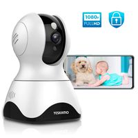 YESKAMO Dog Camera Pet Monitor 1080P HD Home WiFi Security Camera Wireless, Indoor Pan Tilt Zoom IP Camera for Dog/Pet/Elder/Baby, 2 Way Audio, Full Surveillance & Motion Tracking, Work with Alexa