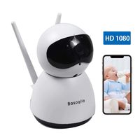 Basoqiia WiFi IP Camera 1080P Wireless Security Camera Indoor Home IP Camera Support 2.4G WiFi Baby Pet Monitor Indoor Dome Camera with Night Vision, 2-Way Audio