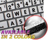 MAC NS English Large Lettering Non-Transparent Keyboard Stickers White Background (Upper CASE) for Desktop, Laptop and Notebook