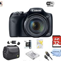 Canon Powershot SX530 HS 16MP Wi-Fi Super-Zoom Digital Camera 50x Optical Zoom Ultimate Bundle Includes Deluxe Camera Bag, 32GB Memory Cards, Extra Battery, Tripod, Card Reader, HDMI Cable & More