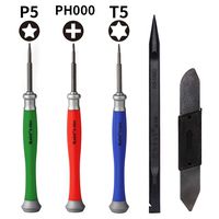 Kaisi 5pcs MacBook Repair Tool Kit Precision P5 Pentalobe Screwdriver, T5 Torx and PH000 Phillips Screwdriver with Ultra-Thin Steel and Nylon Spudgers for MacBook Pro & MacBook Air with Retina Display