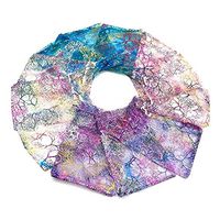 Mydio 5 x 7 inches Tulle Bags - 100Pcs, [Coralline Pattern] Organza Drawstring Bags Jewelry Pouches, Coralline Pattern Candy Chocolate Party Christmas Wedding Favor Gift