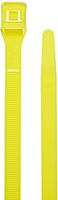 Panduit IT9115-CUV4Y In-Line Cable Tie, Weather Resistant Nylon 6.6, UV Yellow, 124 Min Tensile Strength, 4.53" Max Bundle Diameter, 0.065" Thickness, 0.350" Width, 15.3" Length (Pack of 100)