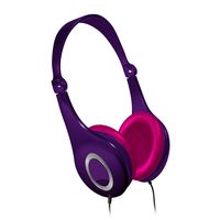 Maxell Safe Soundz Foldable Lightweight Adjustable Hearing Protection & Noise Canceling Headphones with 85 Decibels Maximum Sound Output - Purple Headphone (199721)