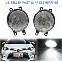 80W Pair of LED Fog Light RH LH Left Right Side Fit For Toyota Camry Yaris Lexus