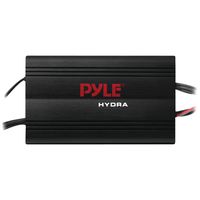 Pyle Hydra Marine Amplifier - Upgraded Elite Series 800 Watt 4 Channel Micro Amplifier - Waterproof, GAIN Level Controls, RCA Stereo Input, 3.5mm Jack, MP3 & Volume Control (PLMRMP3B)
