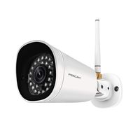 Foscam WiFi Outdoor/Indoor Security Camera, 1080P Surveillance Bullet IP Camera with Intelligent Human Detection/Motion Detection, 66ft Night Vision, IP66 Waterproof, Free Cloud, Supports Alexa, White