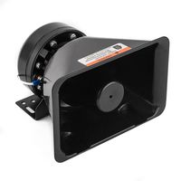 YHAAVALE 100W Siren Speaker Car Police Siren Black Plastic Square Speaker,DC12V,100W,Capable with Any 100 Watt Police Siren