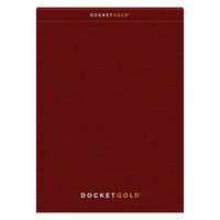 TOPS Docket Gold Graph Pads, 8-1/2" x 11-3/4", 4 x 4 Graph with Narrow Rule Back, Burgundy Cover, 80 Sheets (63752)