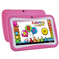 Kids Tablet Android 7.1, 7 Inch, HD Display, Quad Core, Children Tablet, 1GB RAM + 8GB ROM, with WiFi, Dual Camera, Bluetooth, Educational,Touch Screen Kid Mode,Parental Control (M red)