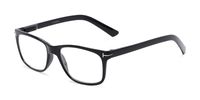 Readers.com Reading Glasses: The Draper Reader, Plastic Retro Square Style for Men and Women - Black, 2.75