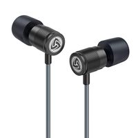 LUDOS Ultra Grey Earphones in-Ear Headphones, Crystal-Clear Audio, Balanced Highs and lows, New Memory Foam, Durable Cable, Earphones with Microphone, lows, Volume Control, for Samsun
