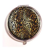 LCTCKP Leopard Skin Custom Fashion Hot Round Pill Box Decorative Metal Western Medicine Tablet Container Box