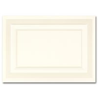 Fine Impressions Fold-Over Response Cards, Ecru with Embossed Pearl Border, 250 Count (RRAN4FPEMBE)