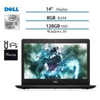 2020 Newest Dell Inspiron 14 inch Laptop, Intel Core i5-1035G4 (Up to 3.7GHz) 10 Geneartion, 8GB RAM, 128GB SSD, HDMI, WiFi, Intel UHD Graphics, Bluetooth, Windows 10 w/ HESVAP Accessories
