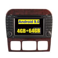 Autosion Android 9.0 Car DVD GPS Stereo Head Unit Navigation WiFi 64GB Radio 4GB Ram for Mercedes Benz S Class W220 1998-2006 Bluetooth WiFi Steering Wheel Control