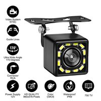 Car Rear View Camera, 12 LED Backup Camera Waterproof High Definition 170 Degree Viewing Angle Reverse Cameras