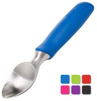Professional Stainless Steel Ice Cream Scoop by BALCI - No-Thaw Hard Ice Cream Scoop - Dishwasher Safe - Non-Slip Rubber Grip Ice Cream Scooper Spade - Blue