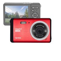 2.8 inch TFT LCD Rechargeable HD Mini Digital Camera, Vmotal Video Camera Digital Students Cameras with 8X Digital Zoom 12 MP HD Compact Camera for Kids/Beginners/Elderly (Red)