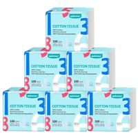 Winner Baby Dry Wipe, 100% Cotton, 600 Count Unscented Cotton Tissues for Baby's Sensitive Skin