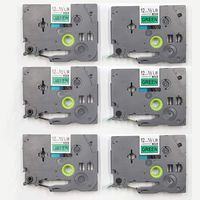 6Pack PTouch Green Color TZe731 TZ731 Label Tape,Laminated 12mm 0.47Inch Label Tape, Replace Tze Tz Green Label Tape Cartridge for PTD210 PTH100 PTD400AD PTP700 PTD600 PT1230PC Labeler