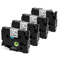 Replace TZE Black on Clear Standard Laminated Tape 18mm 0.7 Inch, TZE-141 TZ-141 Compatible with Brother Ptouch PTD400 PTD600 PTD1880 PT1890W Label Maker,4 Pack